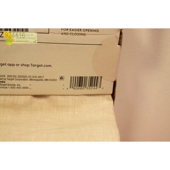 Threshold 54x84" Linen Rod Pocket Window Curtain Panel Cream (Marks)* - Picture 6 of 6